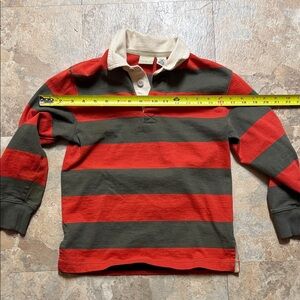 L.L. Bean Kids Button Down Shirt - Red and Green Stripes